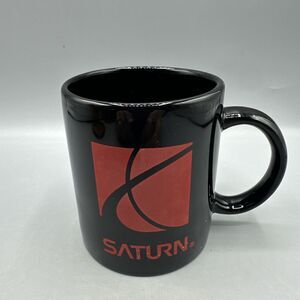Vintage Saturn Coffee Mug Black Red Car Auto Collectible Motor Vehicle Cup